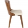 Bocello Dining Chair in Cream Leatherette & Walnut Finish